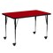 Emma and Oliver Mobile 30x60 Rectangle Laminate Adjustable Activity Table